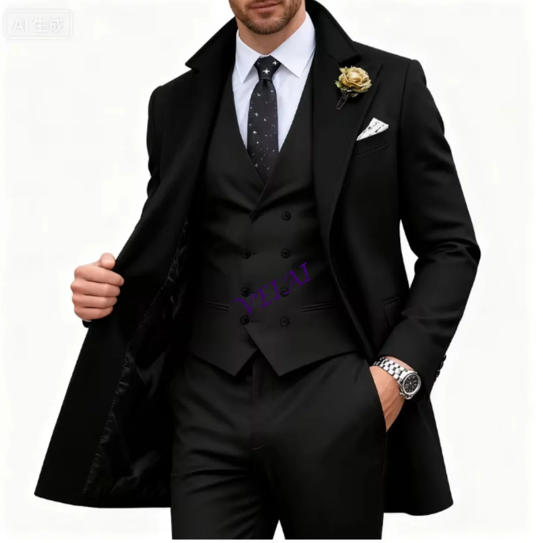 Мужской костюм-тройка (пиджак, жилет, брюки) приталенного кроя, двубортный, для свадебного торжества, смокинг для жениха, элегантный, цвет розово-красный, для деловых встреч и вечеринок, 3
Мужской костюм-тройка (пиджак, жилет, брюки) приталенного кроя, двубортный, для свадебного торжества, смокинг для жениха, элегантный, цвет розово-красный, для деловых встреч и вечеринок, 3