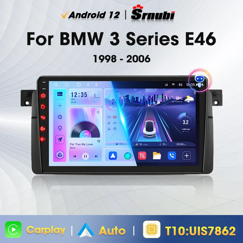 Srnubi 2 Din Android 12 автомобильное радио для BMW E46 M3 1998-2006 мультимедийный видеоплеер 4G WIFI RDS GPS навигация Carplay головное устройство
Srnubi 2 Din Android 12 автомобильное радио для BMW E46 M3 1998-2006 мультимедийный видеоплеер 4G WIFI RDS GPS навигация Carplay головное устройство