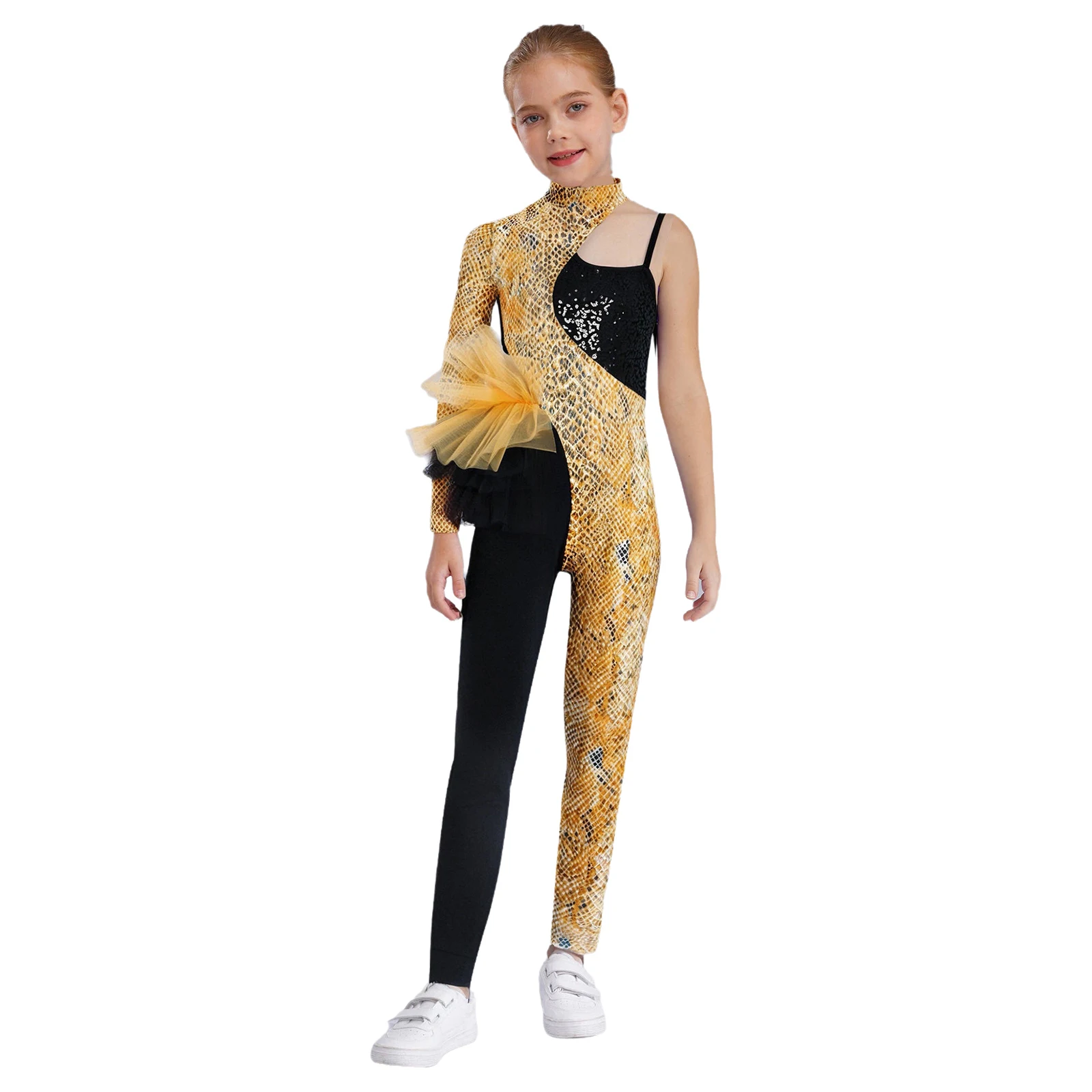 Child Girls Figure Skating Unitard Printed Side Tulle Peplum One-piece Suits Ballet Dance Leotard Gymnastics Biketard Dancewear
Child Girls Figure Skating Unitard Printed Side Tulle Peplum One-piece Suits Ballet Dance Leotard Gymnastics Biketard Dancewear