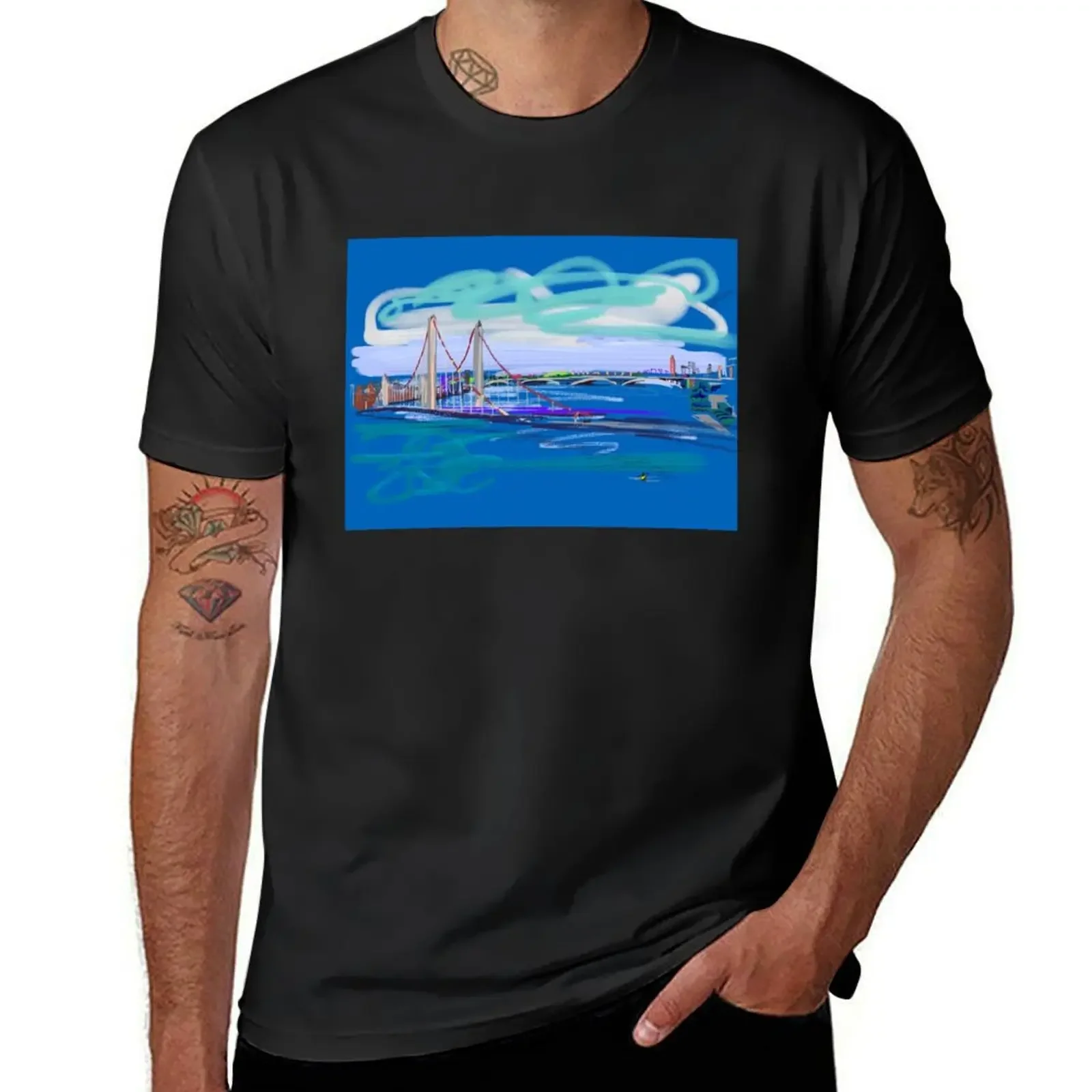 Battersea and Vauxhall bridges over the Thames London T-Shirt new edition blanks quick drying mens fashion
Battersea and Vauxhall bridges over the Thames London T-Shirt new edition blanks quick drying mens fashion