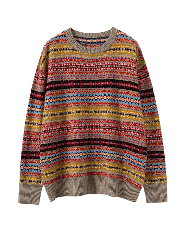 New Chic 100% Cashmere Soft Sweater Women's Fell Island O-Neck Knitted Pullover Autumn Winter Casual Warm Fashion Cashmere Tops
New Chic 100% Cashmere Soft Sweater Women's Fell Island O-Neck Knitted Pullover Autumn Winter Casual Warm Fashion Cashmere Tops