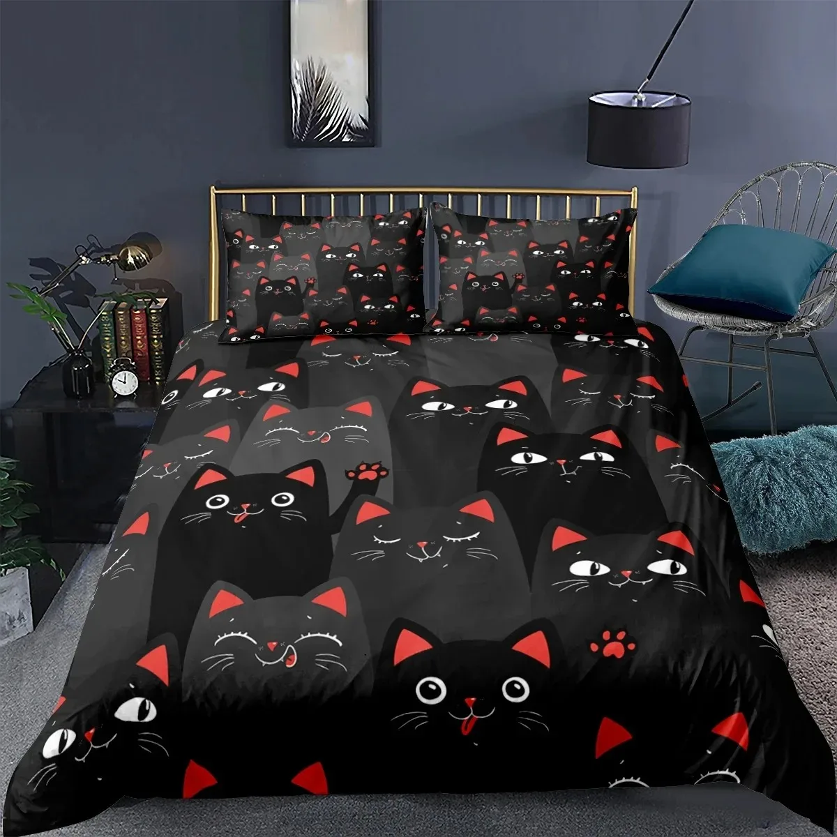 Cute Black Cat 3d Comforter Sets Couple Bed Quilt Cover Set Duvets Covers Duvet Cover 220x240 Bedding 160x200 Set Double 150
Cute Black Cat 3d Comforter Sets Couple Bed Quilt Cover Set Duvets Covers Duvet Cover 220x240 Bedding 160x200 Set Double 150