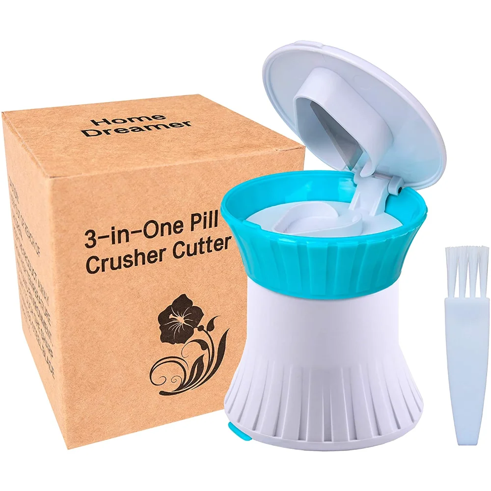 Pill Cutter Splitter Pulverizer Grinder Includes Storage Container Multifunction 3in1 for Small or Large Pills Vitamins Tablets
Pill Cutter Splitter Pulverizer Grinder Includes Storage Container Multifunction 3in1 for Small or Large Pills Vitamins Tablets