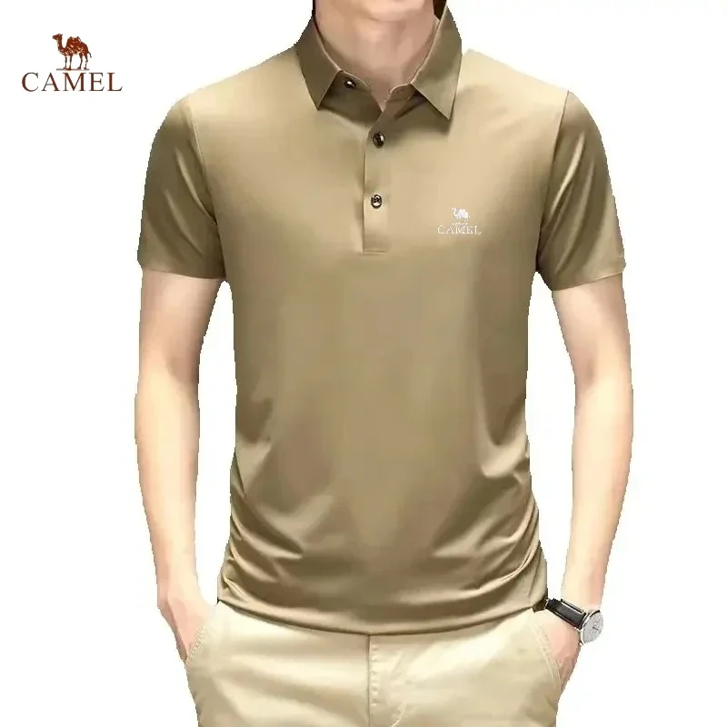 Summer New Embroidered Silk Elastic Short Sleeved Polo Shirt for Men's Luxury Trend Fashion Leisure Breathable Cool T-shirt Top
Summer New Embroidered Silk Elastic Short Sleeved Polo Shirt for Men's Luxury Trend Fashion Leisure Breathable Cool T-shirt Top