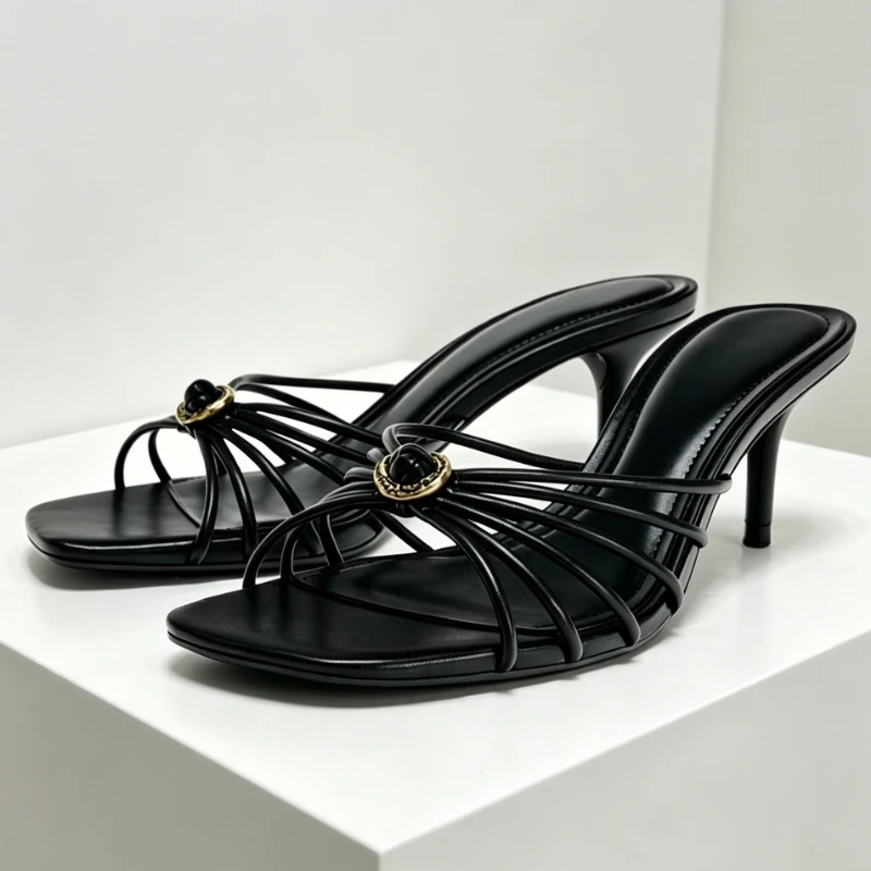 Elegant Metal Buckle Detail Woman Slippers Sexy Open Toe Thin Strap Design High Heeled Sandals Summer Street Style Women Shoes
Elegant Metal Buckle Detail Woman Slippers Sexy Open Toe Thin Strap Design High Heeled Sandals Summer Street Style Women Shoes