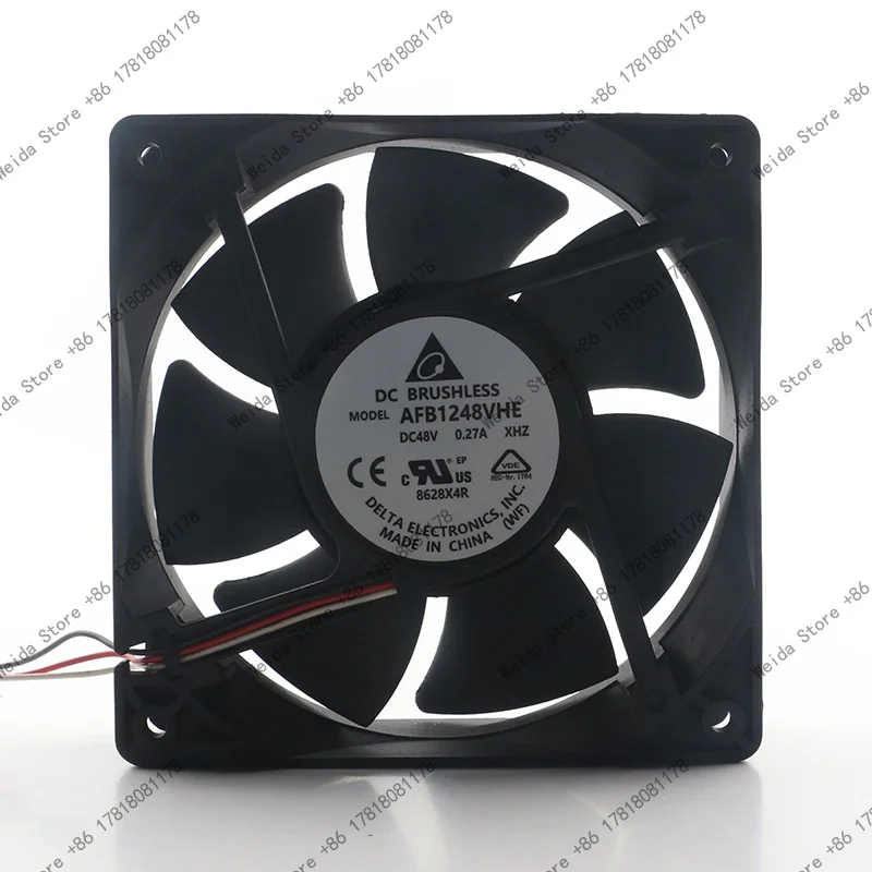 AFB1248VHE-XHZ - Original Delta 12038 48V 0.27A 12CM three-wire double-ball bearing industrial cooling fan
AFB1248VHE-XHZ - Original Delta 12038 48V 0.27A 12CM three-wire double-ball bearing industrial cooling fan