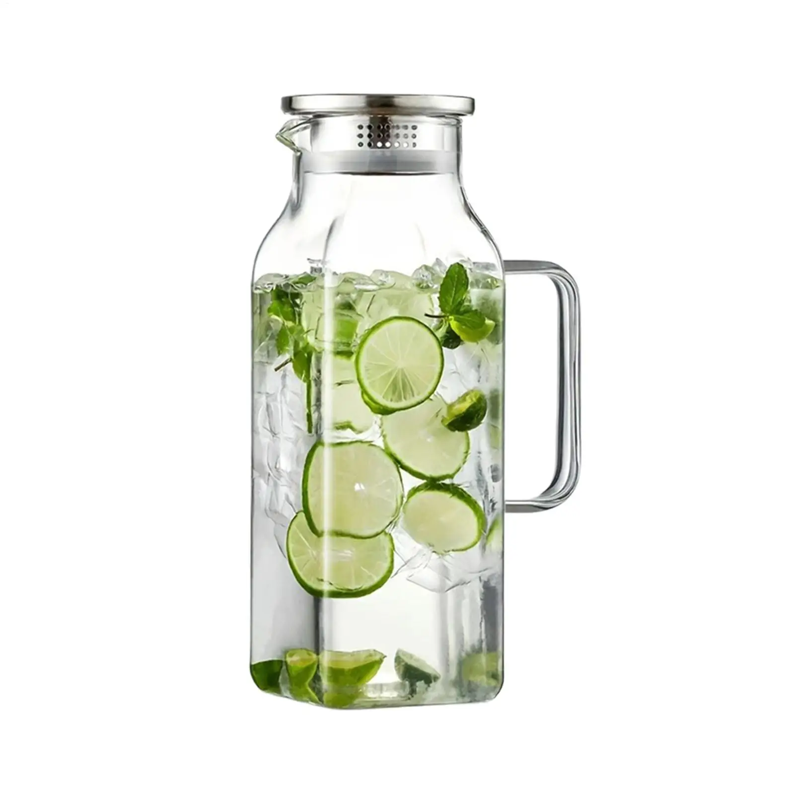 Glass Water Pitcher 2L Drinks Bottle with Handle and Lid Household Tea Pitcher for Tea Coffee Juice Milk Lemonade Refrigerator
Glass Water Pitcher 2L Drinks Bottle with Handle and Lid Household Tea Pitcher for Tea Coffee Juice Milk Lemonade Refrigerator