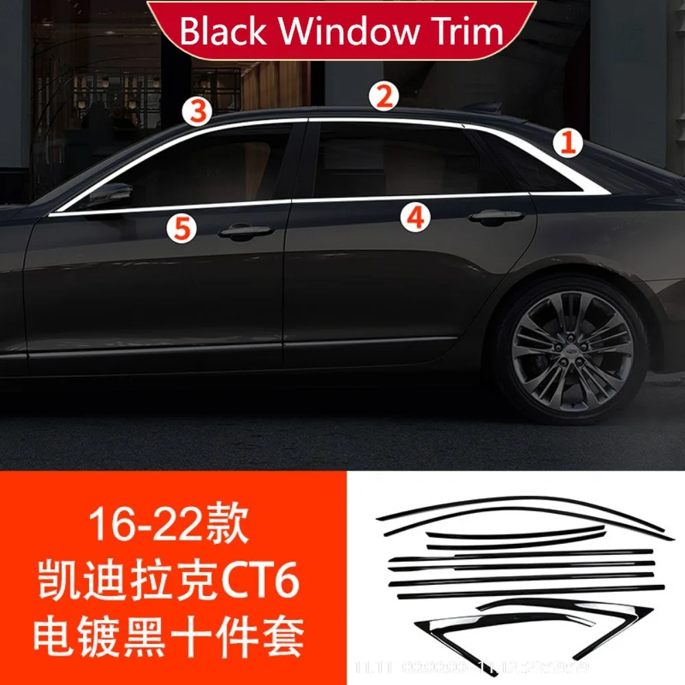 For Cadillac CT6 2016-2022 Year Windows Trim Chrome Black Warrior Style Molding Body Kit Accessories
For Cadillac CT6 2016-2022 Year Windows Trim Chrome Black Warrior Style Molding Body Kit Accessories
