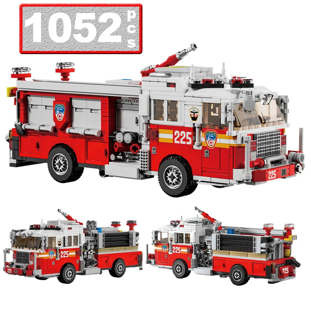 City Technical American Fire Truck Car Model Building Blocks MOC Assemble Vehicles Bricks DIY Educational Toys for Birthday Gift
City Technical American Fire Truck Car Model Building Blocks MOC Assemble Vehicles Bricks DIY Educational Toys for Birthday Gift