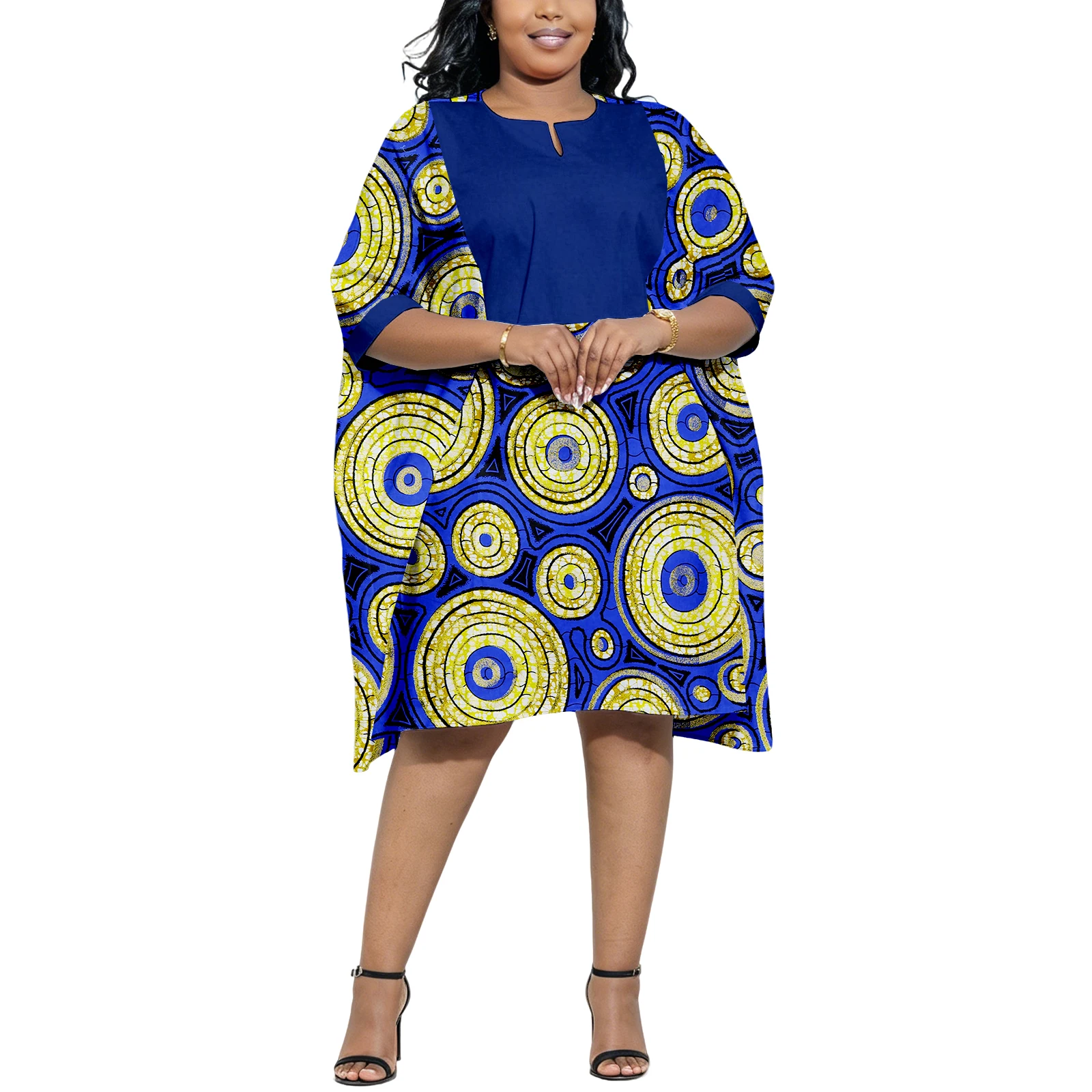 Plus Size African Print Dress for Women, Ankara Loose Fit Batwing Sleeve Tunic Dress, One Size Casual Midi Dress
Plus Size African Print Dress for Women, Ankara Loose Fit Batwing Sleeve Tunic Dress, One Size Casual Midi Dress