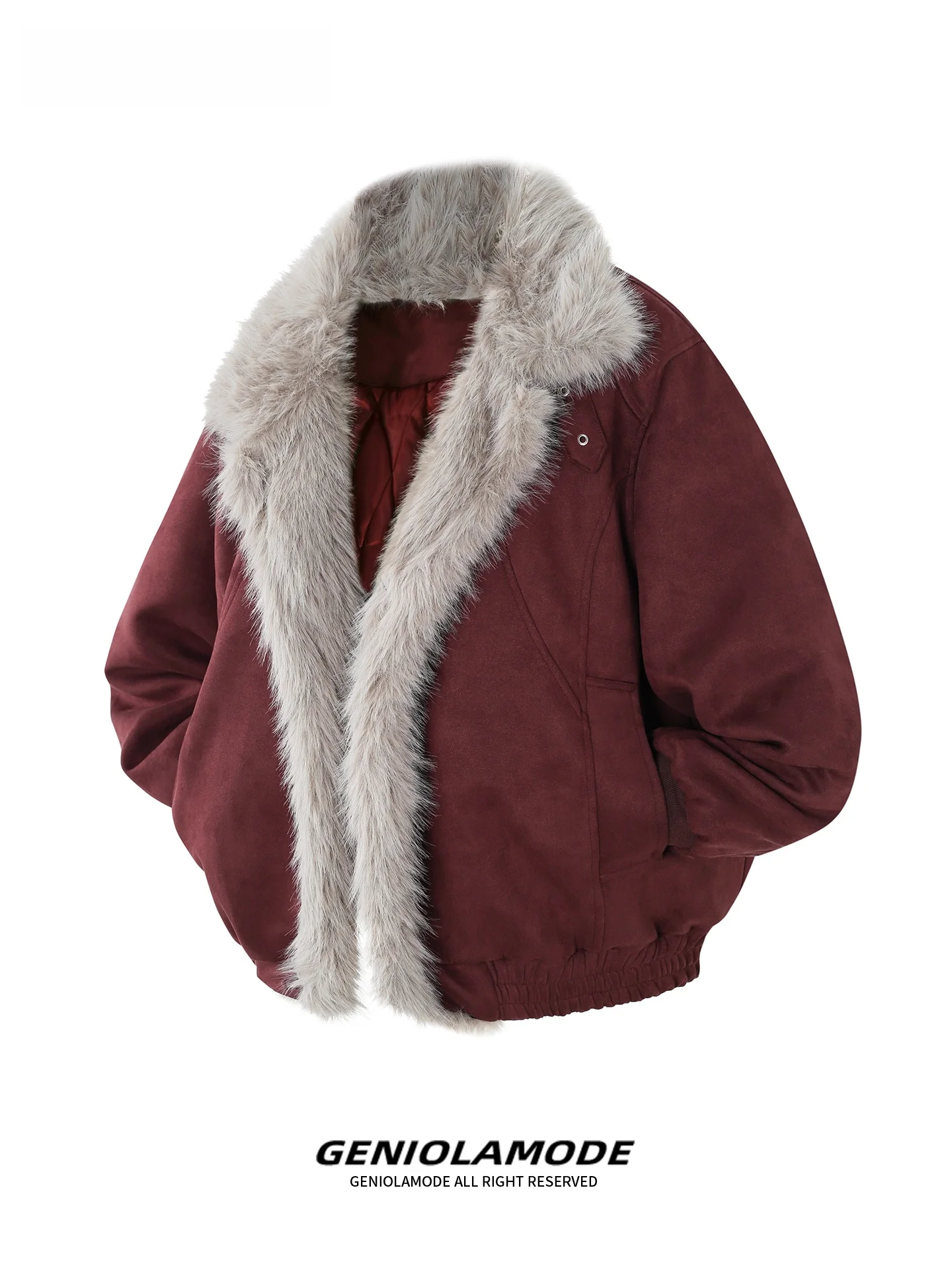 Genio Lamode Suede Jaet Red Casual ex Winter Coat Polyester Fiber Filling Warm Thiened Long Sve Youth Faion
Genio Lamode Suede Jaet Red Casual ex Winter Coat Polyester Fiber Filling Warm Thiened Long Sve Youth Faion