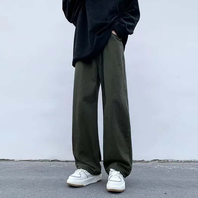 Casual pants for men in spring and autumn, American loose wide leg ins high street fashion brand, versatile straight tube solid
Casual pants for men in spring and autumn, American loose wide leg ins high street fashion brand, versatile straight tube solid