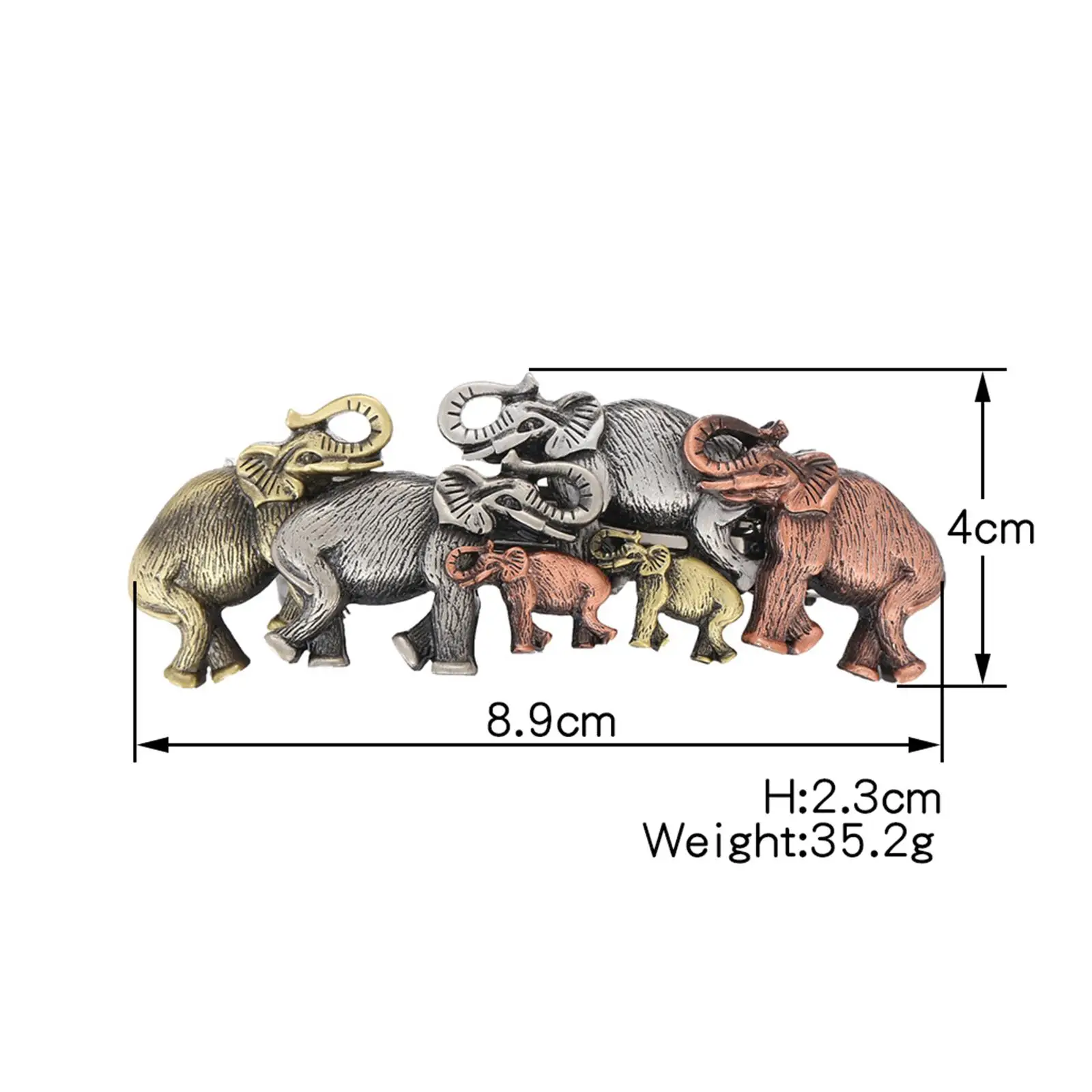 Vintage Hair Barrettes Elephant Shape Alloy Ornament Cute Bronze Hair Clips for Accessories Party Gift Jewelry Valentine's Day
Vintage Hair Barrettes Elephant Shape Alloy Ornament Cute Bronze Hair Clips for Accessories Party Gift Jewelry Valentine's Day