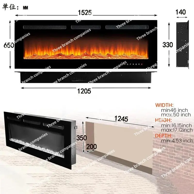 50 Inches Wholesale Recessed Wall Mounted LED Electric Fireplace Manufacturer Decorative With 13 Flame Colors Timer
50 Inches Wholesale Recessed Wall Mounted LED Electric Fireplace Manufacturer Decorative With 13 Flame Colors Timer