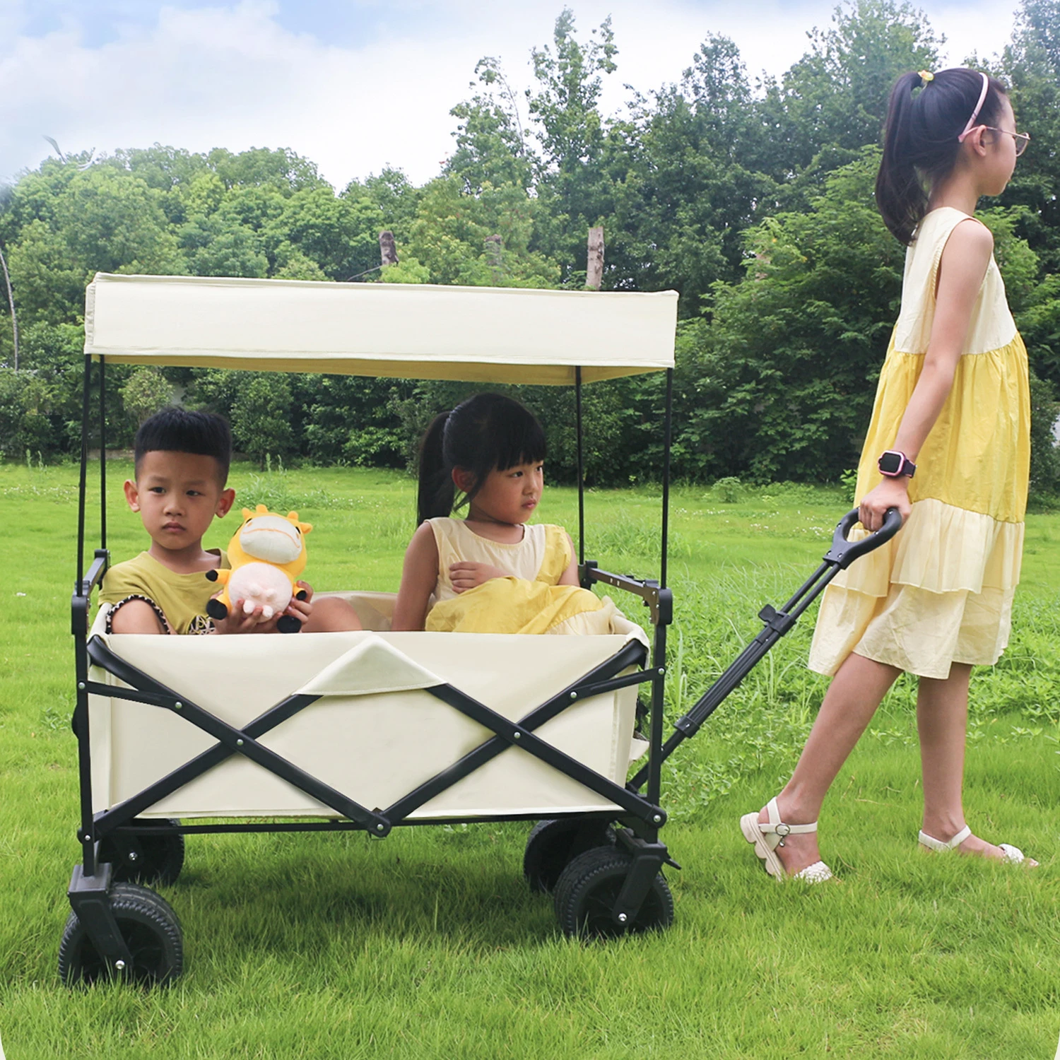 Folding station wagon Outdoor camping Beach heavy duty cart Adjustable handle Foldable practical station wagon with children's r
Folding station wagon Outdoor camping Beach heavy duty cart Adjustable handle Foldable practical station wagon with children's r