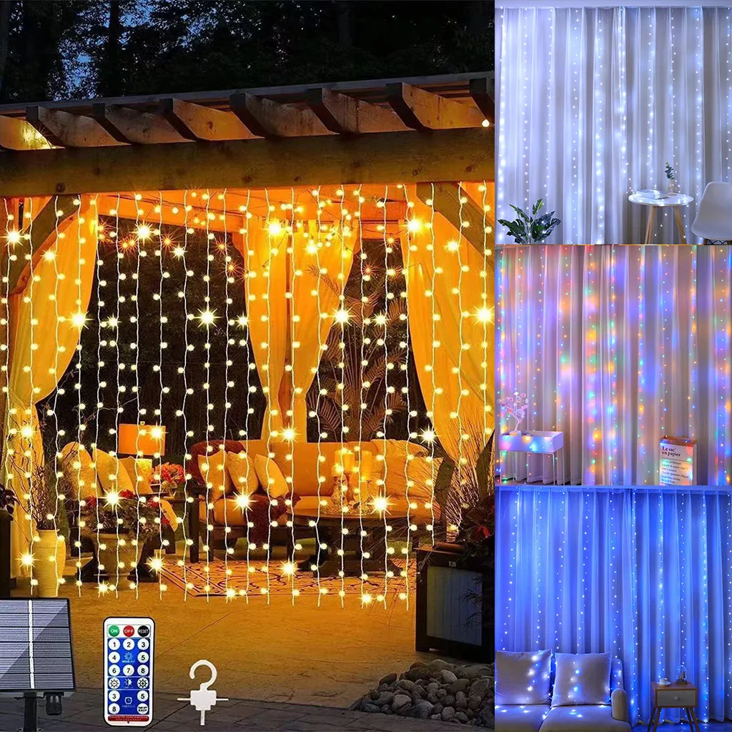 Plug LED Curtain String Lights Christmas Lighting New Year Wedding Party Bedroom Holiday Indoor Decoration Light String
Plug LED Curtain String Lights Christmas Lighting New Year Wedding Party Bedroom Holiday Indoor Decoration Light String