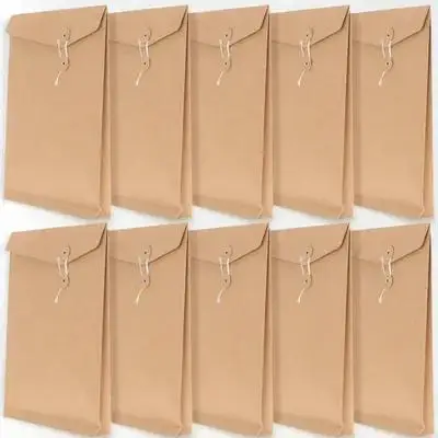 10Pcs A4 Document Envelope Kraft Paper File Folder with Tie Closure for Home Office Organization Document Envelope
10Pcs A4 Document Envelope Kraft Paper File Folder with Tie Closure for Home Office Organization Document Envelope