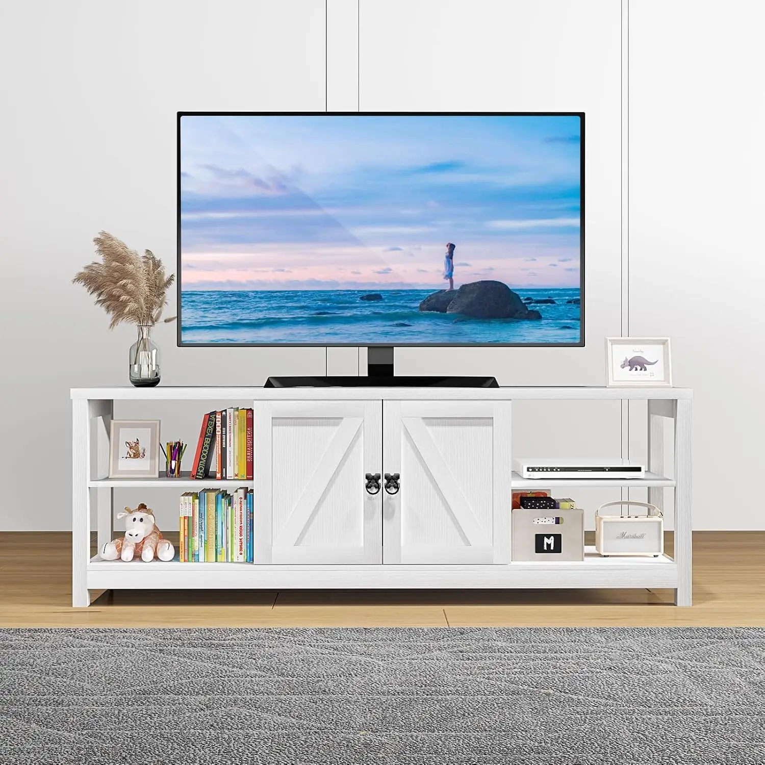 TV Stand Entertainment Center Television Stands with 2 Doors and Storage Shelves,Console for 75 inch TV for Living Room Bedroom
TV Stand Entertainment Center Television Stands with 2 Doors and Storage Shelves,Console for 75 inch TV for Living Room Bedroom