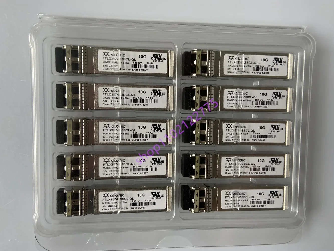 Qlogic Sfp 10gb/FTLX8574D3BCL-QL/0693C5/10G 850NM SFP+/Qlogic 10g Sfp Transceiver/Qlogic Fiber Optical Network Card Module
Qlogic Sfp 10gb/FTLX8574D3BCL-QL/0693C5/10G 850NM SFP+/Qlogic 10g Sfp Transceiver/Qlogic Fiber Optical Network Card Module