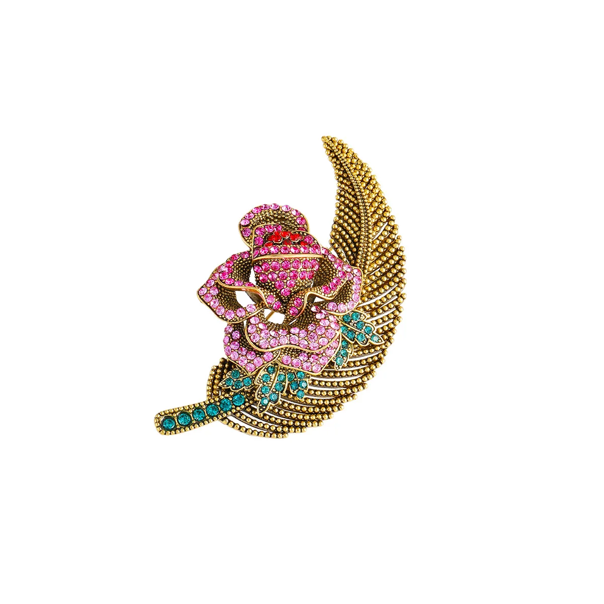 Retro Chinese-style Rose Brooch, Women's Neutral Water Diamond Flower Pin, V-neck Dress, Multi-color Banquet And Party Gift
Retro Chinese-style Rose Brooch, Women's Neutral Water Diamond Flower Pin, V-neck Dress, Multi-color Banquet And Party Gift