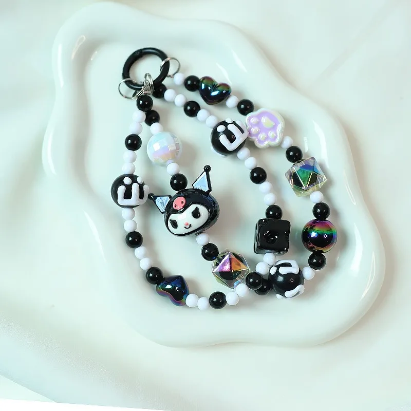 Sanrio Kuromi keychain hand-painted beaded charm cute Anti-lost Wrist Strap Bracelet Earphone Case backpack Decor pendant gift
Sanrio Kuromi keychain hand-painted beaded charm cute Anti-lost Wrist Strap Bracelet Earphone Case backpack Decor pendant gift
