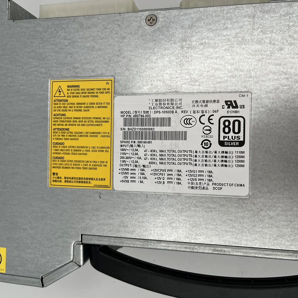 Z800 DPS-1050DB A 1250W Perfect testing before shipment 508149-001 480794-003
Z800 DPS-1050DB A 1250W Perfect testing before shipment 508149-001 480794-003