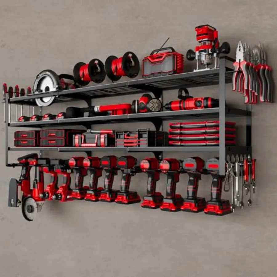 48" Large Power Tools Organizer Wall Mount12 Drill Holder for Garage Workshop Heavy Duty Storage Rack
48" Large Power Tools Organizer Wall Mount12 Drill Holder for Garage Workshop Heavy Duty Storage Rack