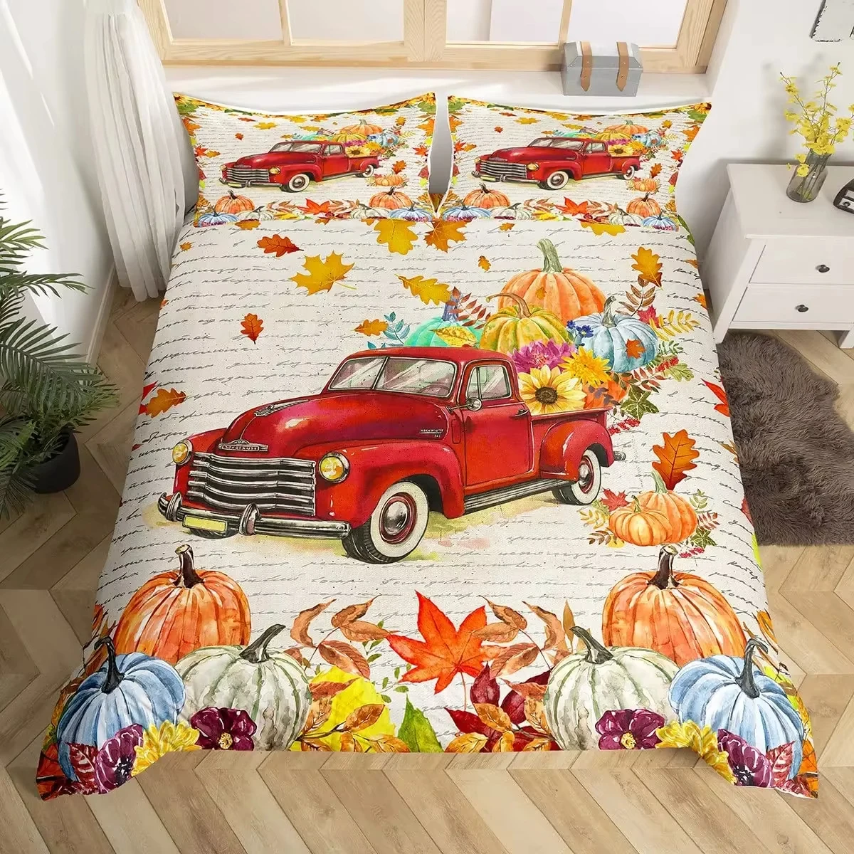 Pumpkin Duvet Cover Set Maple Leaves Bedding Sets Thanksgiving Plant Pattern Comforter Cover Set Autumn Harvest Farmhouse Decor
Pumpkin Duvet Cover Set Maple Leaves Bedding Sets Thanksgiving Plant Pattern Comforter Cover Set Autumn Harvest Farmhouse Decor