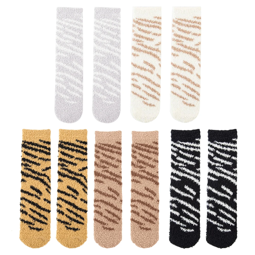 5 Pairs Flange Floor Socks Warm Winter Slippers Autumn/winter Polyester Cute Fuzzy
5 Pairs Flange Floor Socks Warm Winter Slippers Autumn/winter Polyester Cute Fuzzy