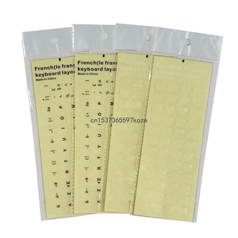 2PCS French Keyboard Sticker Clear Background White/Black Letters Universal
2PCS French Keyboard Sticker Clear Background White/Black Letters Universal