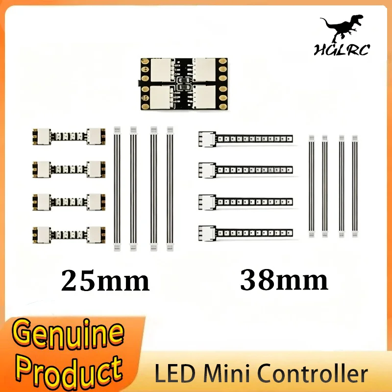 HGLRC LED MINI (38mm) / LED LITE (25mm) RGB2020 12 Lamp Beads 38X7X5mm for RC Airplane FPV Freestyle Drones DIY Parts
HGLRC LED MINI (38mm) / LED LITE (25mm) RGB2020 12 Lamp Beads 38X7X5mm for RC Airplane FPV Freestyle Drones DIY Parts