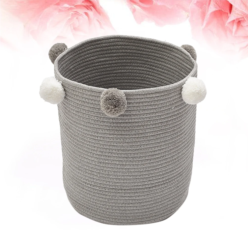 Stylish Large Capacity Laundry Hamper Basket Eco-Friendly Clothes Storage Bucket Pom Decor Bedroom Bathroom Dorm Use
Stylish Large Capacity Laundry Hamper Basket Eco-Friendly Clothes Storage Bucket Pom Decor Bedroom Bathroom Dorm Use