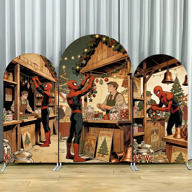 Arch Backdrop Cover Single Side Spider Man Holiday Market Festive Christmas Vendor Party Decoration Photo Booth Background Props
Arch Backdrop Cover Single Side Spider Man Holiday Market Festive Christmas Vendor Party Decoration Photo Booth Background Props