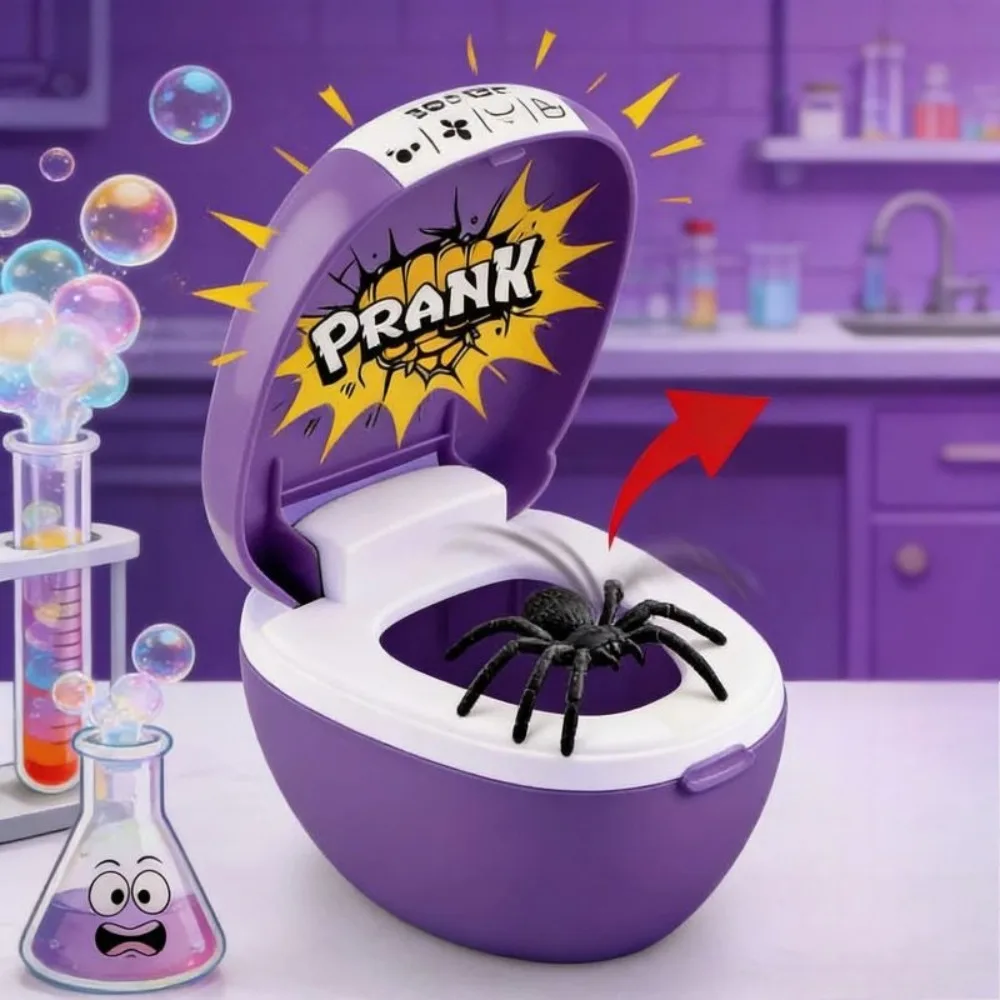 Funny Toilet Spider Prank Box Pop Out Rubber Spider Scare Box Party Game Surprise Joke Funny Trick Toy for Kids Halloween Gift
Funny Toilet Spider Prank Box Pop Out Rubber Spider Scare Box Party Game Surprise Joke Funny Trick Toy for Kids Halloween Gift