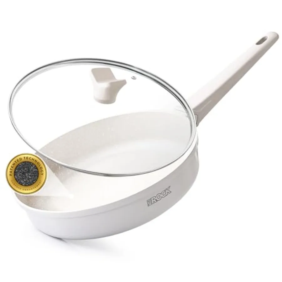SOHO Non Stick Frying Pan with Lid Nothing Sticks, Never Warps, Lasts Longer, Ceramic Non Toxic Skillet with Heat-Resistant Han
SOHO Non Stick Frying Pan with Lid Nothing Sticks, Never Warps, Lasts Longer, Ceramic Non Toxic Skillet with Heat-Resistant Han