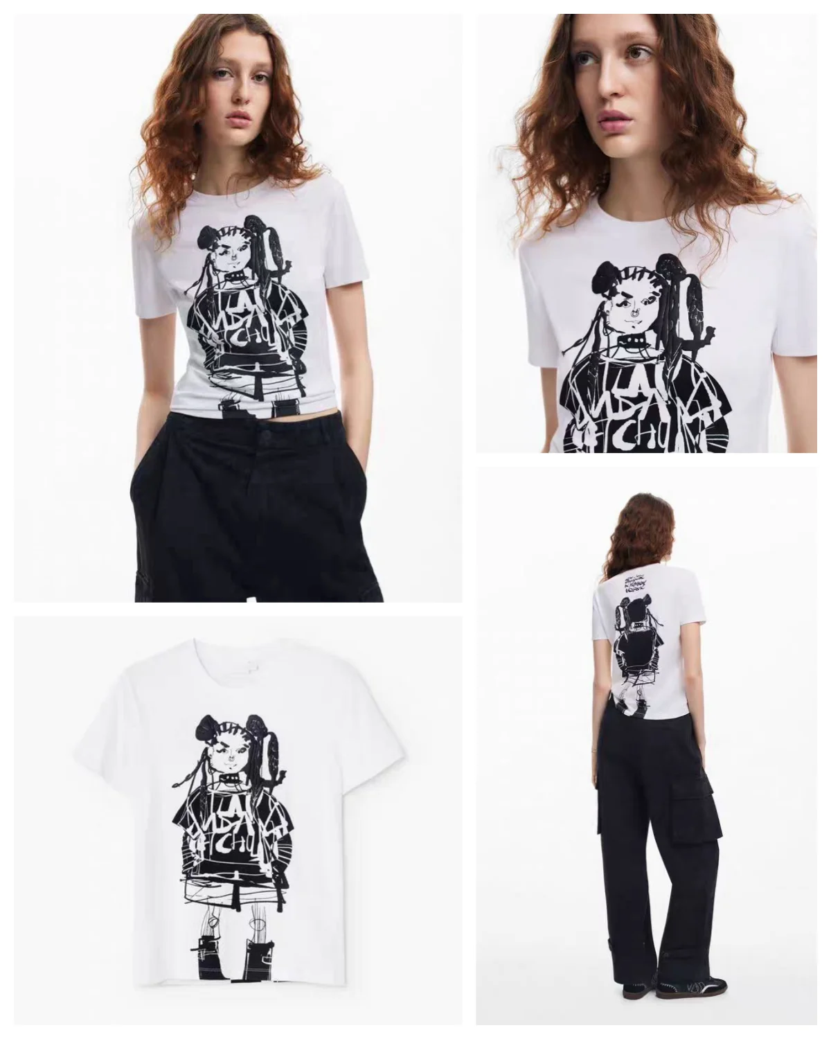 Spanish foreign trade designer style women's black and white print medium long printed women's shirt short sleeve
Spanish foreign trade designer style women's black and white print medium long printed women's shirt short sleeve