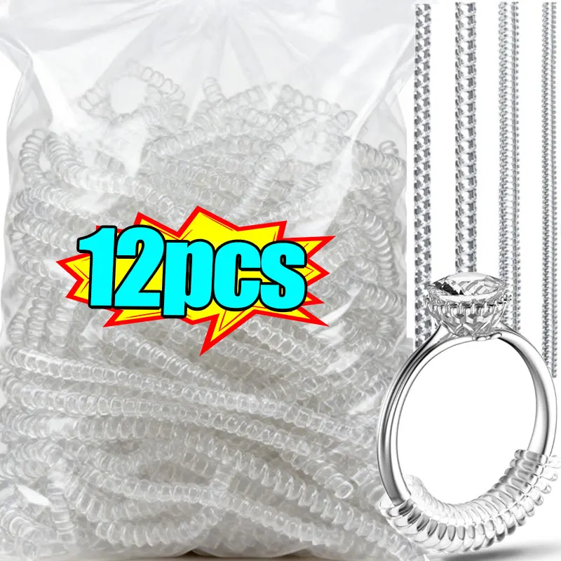 12pcs/Set Ring Size Reducer Tools Spiral Spring Based Rings Adjust Invisible Transparent Tightener Resizing Tool Jewelry Guard
12pcs/Set Ring Size Reducer Tools Spiral Spring Based Rings Adjust Invisible Transparent Tightener Resizing Tool Jewelry Guard