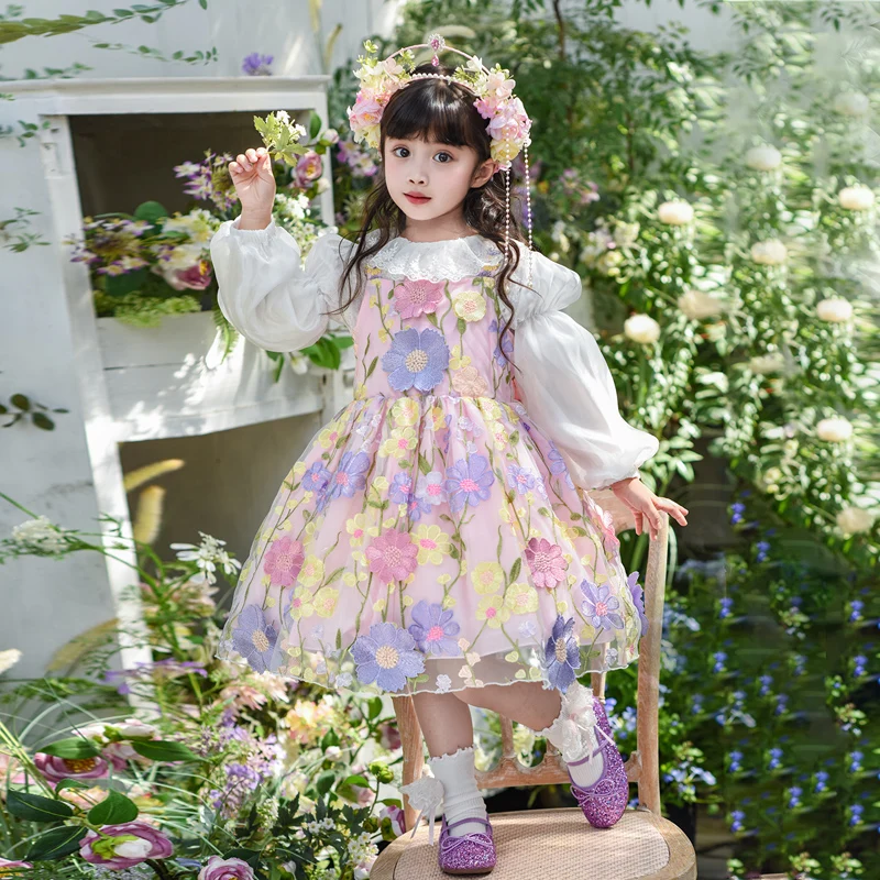 Baby Girl Stage Performance Dress Kid Birthday Dress Child Party Skirt Princess Lolita Dress Set Little Girl Floral Dresses Sets 
Baby Girl Stage Performance Dress Kid Birthday Dress Child Party Skirt Princess Lolita Dress Set Little Girl Floral Dresses Sets