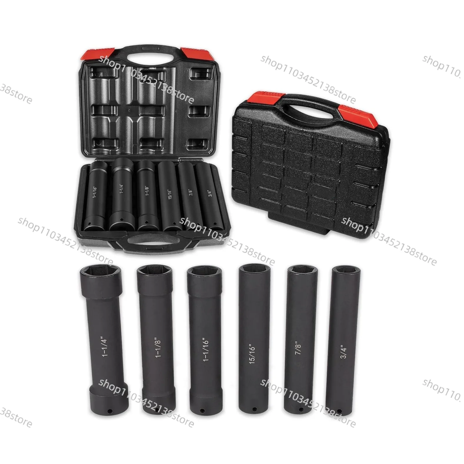6-Piece Ultra-deep Hole Socket Set Suitable for Pipelines Field Machinery Automobiles
6-Piece Ultra-deep Hole Socket Set Suitable for Pipelines Field Machinery Automobiles