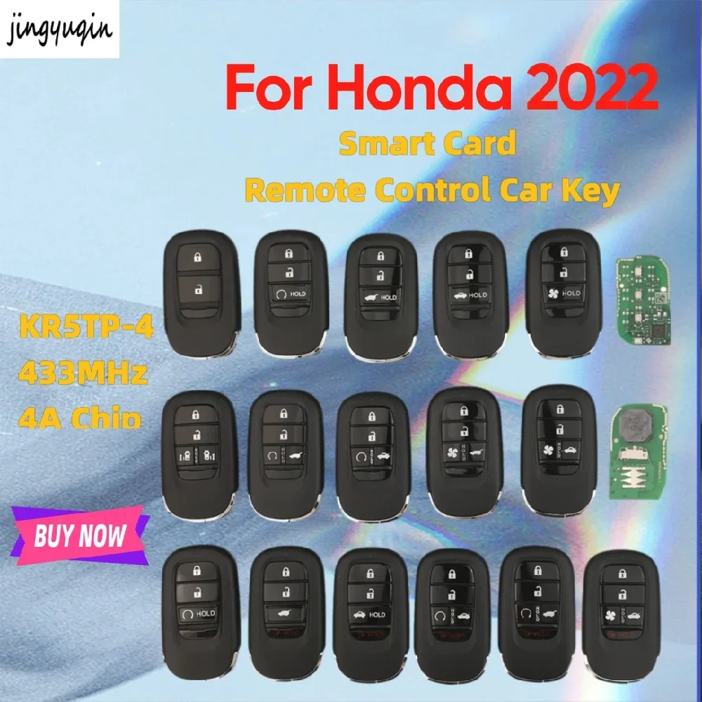 jingyuqin Fccid:KR5TP-4 433MHz 4A Chip Multiple Smart Remote Car Key Fob For Honda Accord Pilot HR-V CR-V Civic Odssey 2022-2026
jingyuqin Fccid:KR5TP-4 433MHz 4A Chip Multiple Smart Remote Car Key Fob For Honda Accord Pilot HR-V CR-V Civic Odssey 2022-2026