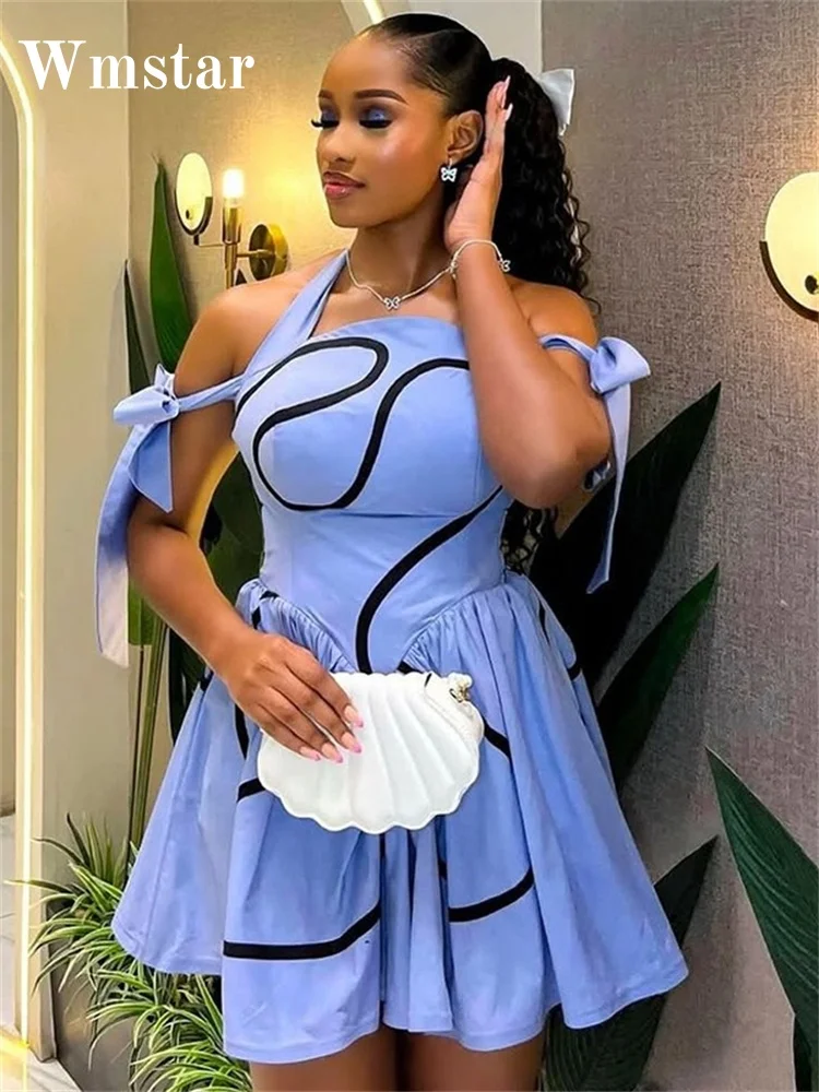 Wmstar Dresses for Women 2025 Halter Print Off Shoulder High Waist Pleat Sweet Mini Dress summer Wholesale Dropshipping New
Wmstar Dresses for Women 2025 Halter Print Off Shoulder High Waist Pleat Sweet Mini Dress summer Wholesale Dropshipping New