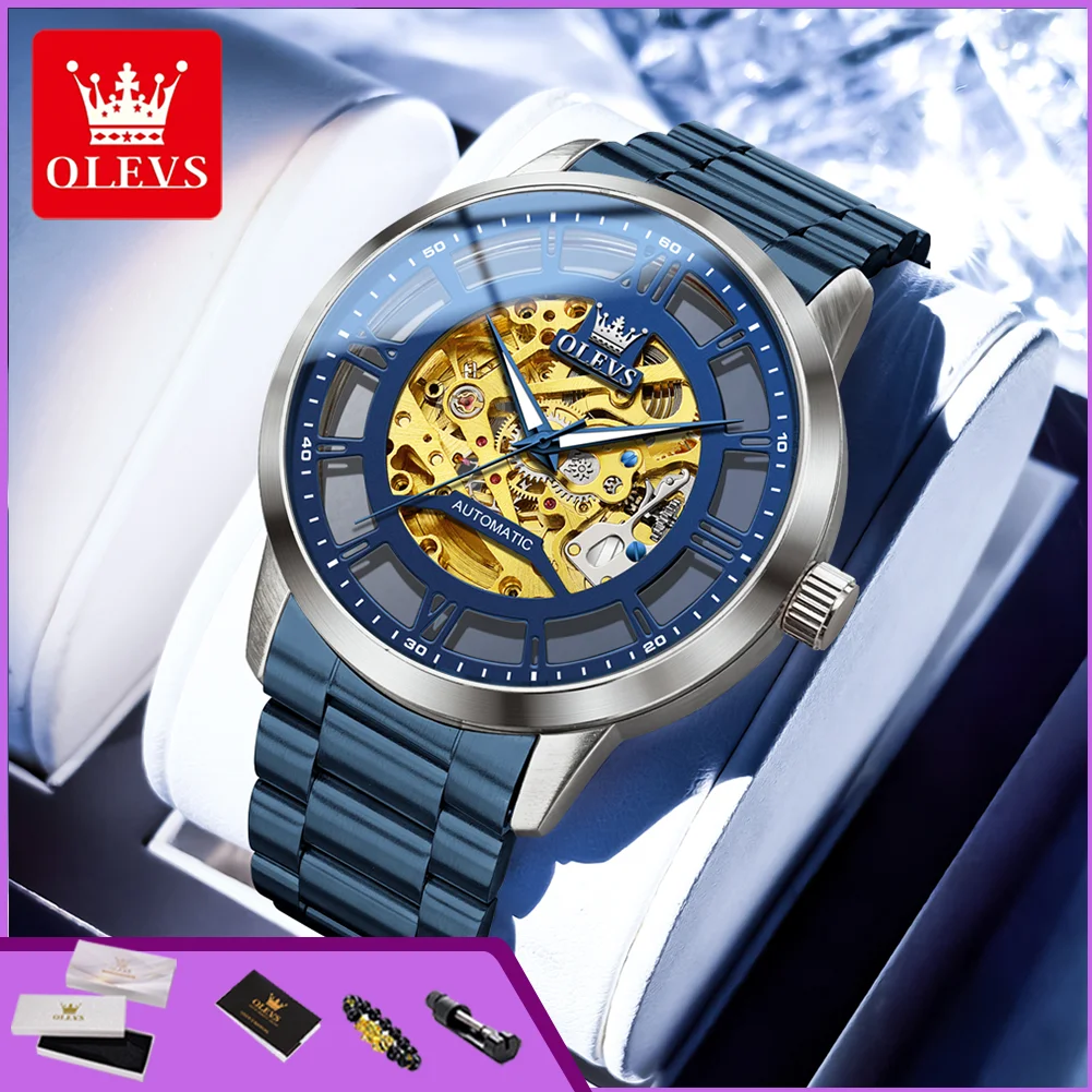 OLEVS 6728 Hollow Men's Watches Fashion Stainless Steel Automatic Mechanical Watches for Men Waterproof Luminous Man Wristwatch
OLEVS 6728 Hollow Men's Watches Fashion Stainless Steel Automatic Mechanical Watches for Men Waterproof Luminous Man Wristwatch