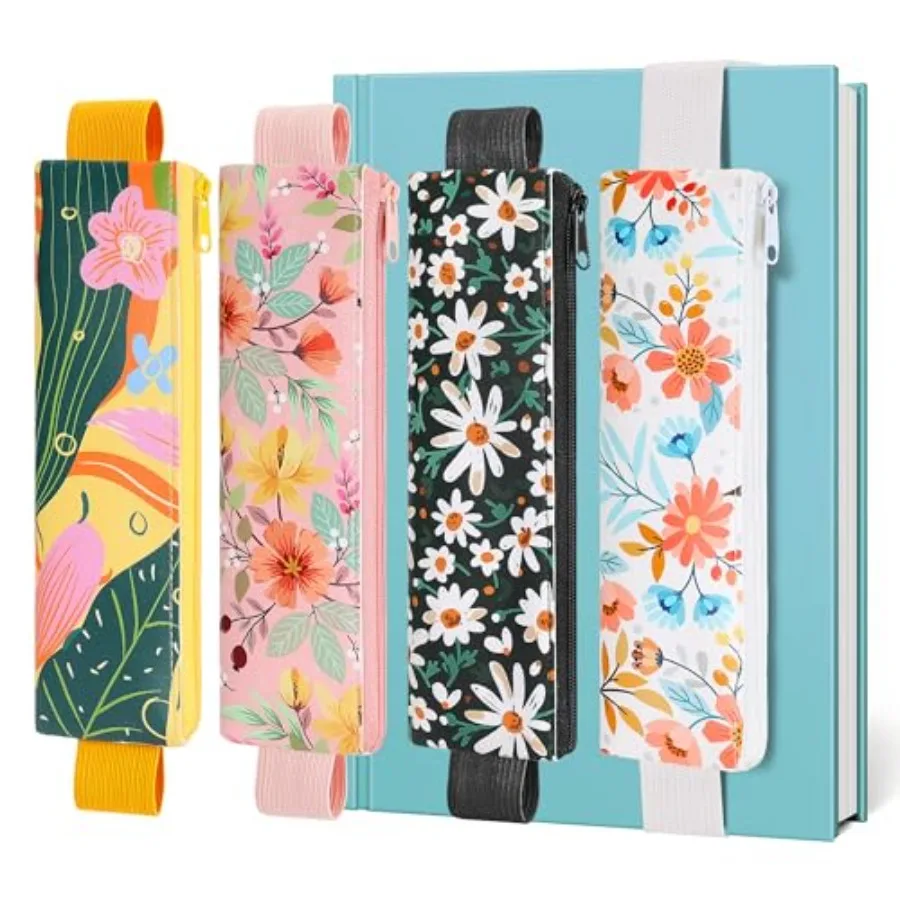 Elastic Pen Holder for Notebook, Bible Journaling, 4 Pack PU Leather Pen Holder with Adjustable Band, Zipper Pouch for Planners
Elastic Pen Holder for Notebook, Bible Journaling, 4 Pack PU Leather Pen Holder with Adjustable Band, Zipper Pouch for Planners
