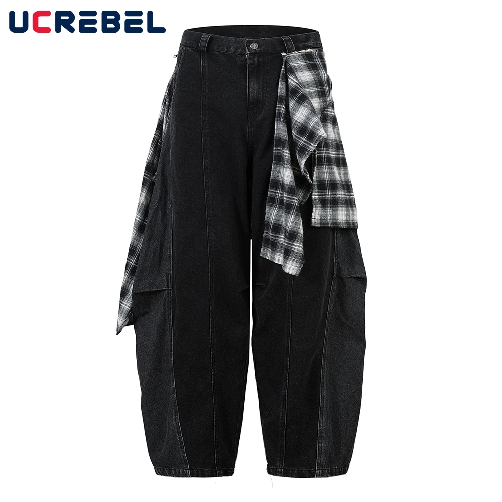 Patchwork Jeans Mens Removable Hip Hop High Street Loose Washed Distressed Wide Leg Denim Curved Blade Pants Men
Patchwork Jeans Mens Removable Hip Hop High Street Loose Washed Distressed Wide Leg Denim Curved Blade Pants Men
