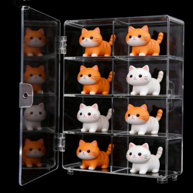 Transparent Artwork Storage Box High Quality Acrylic Display Cabinet With 8 Slots For Toy Figurine Car Model Mini Cartoon Doll
Transparent Artwork Storage Box High Quality Acrylic Display Cabinet With 8 Slots For Toy Figurine Car Model Mini Cartoon Doll