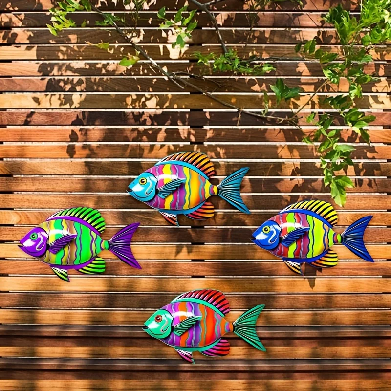 8pcs Colored Metal Fish Wall Art Decoration, Tropical Fish Wall Sculpture, Rustic Iron Fish Suitable for Indoor and Outdoor Use
8pcs Colored Metal Fish Wall Art Decoration, Tropical Fish Wall Sculpture, Rustic Iron Fish Suitable for Indoor and Outdoor Use