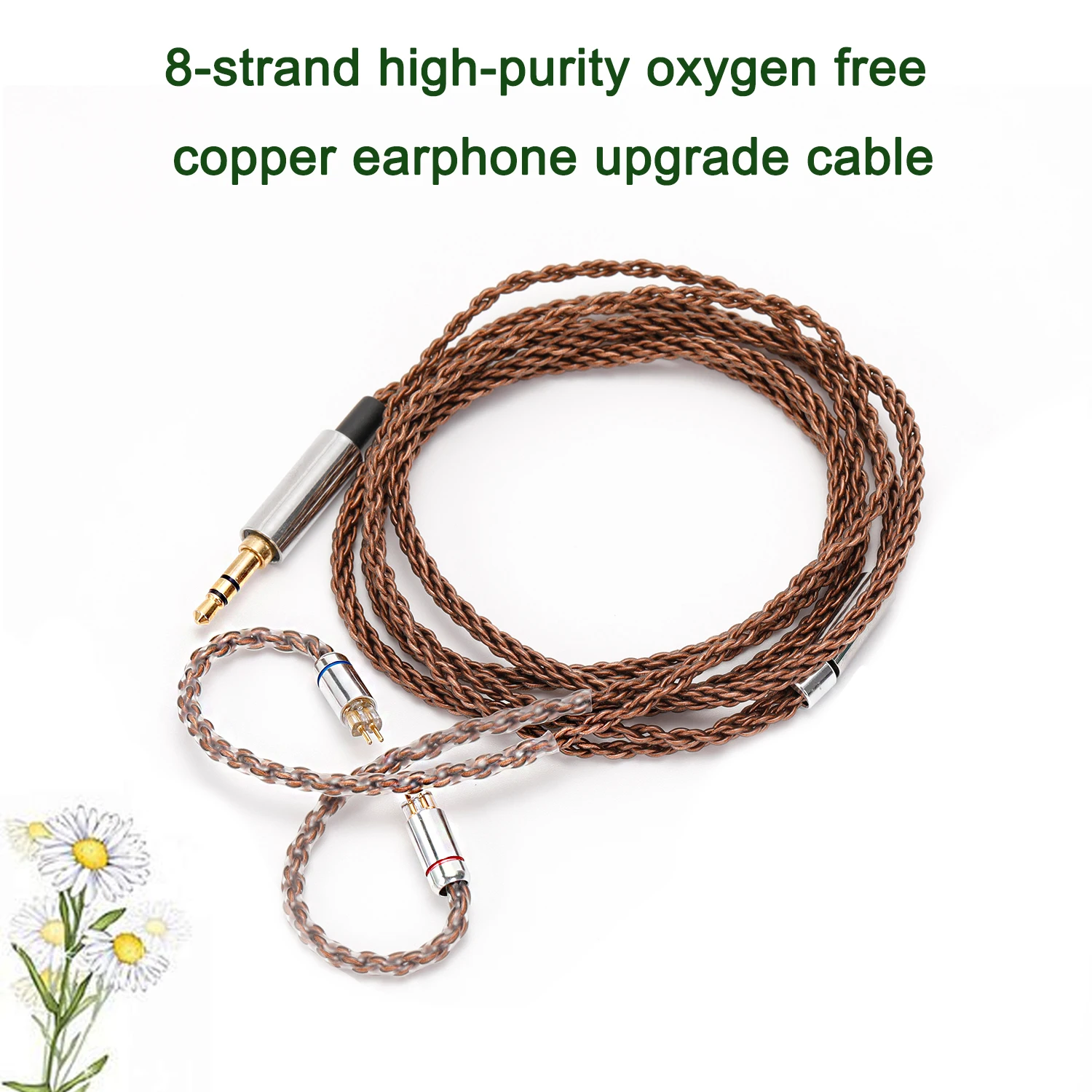 8-strand high-purity oxygen free copper earphone upgrade cable with 3.5 plug 0.78mm 2-pin gold-plated pin
8-strand high-purity oxygen free copper earphone upgrade cable with 3.5 plug 0.78mm 2-pin gold-plated pin