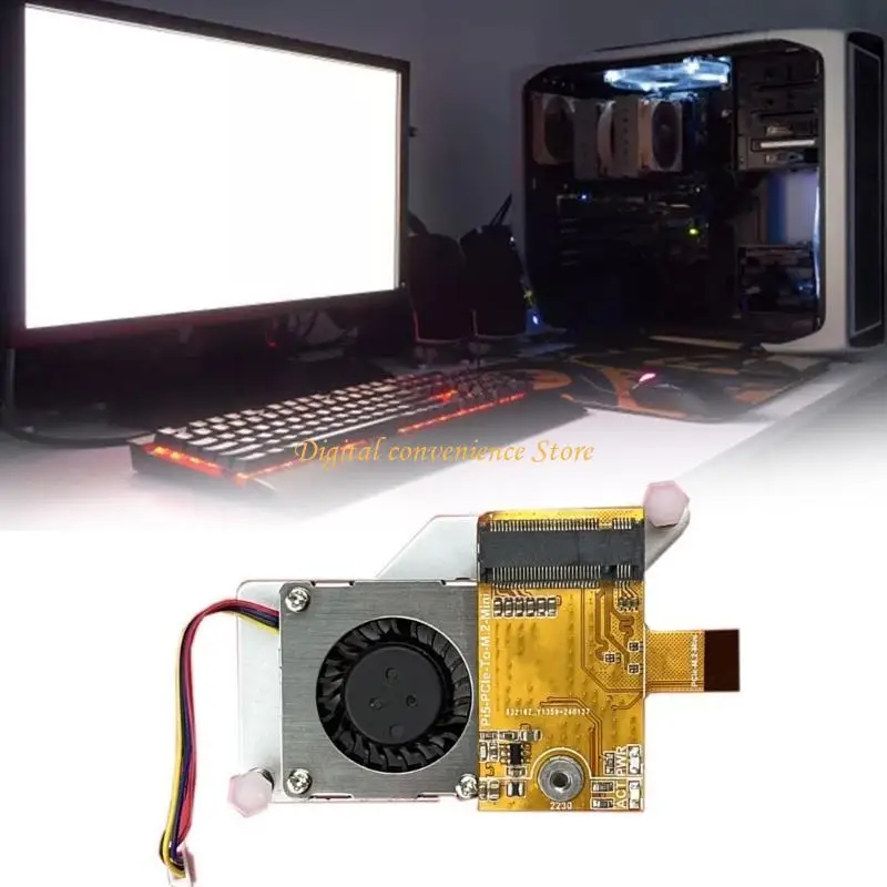 97QA For RPI 5 PCIe to M.2 NVMe SSD Mini Expansion Accessory Easy Integration