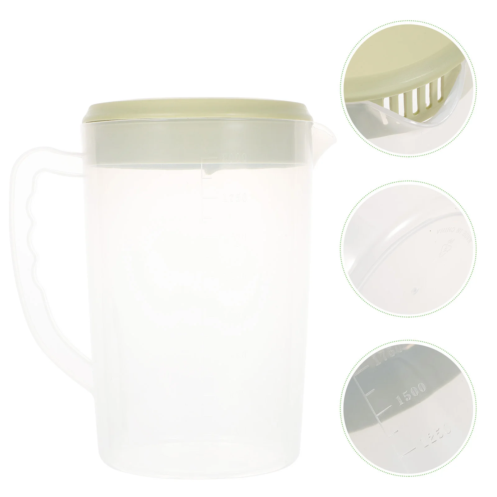 2200ml Cold Water Pitcher Food Safe Plastic Heat Resistant Beverage Jug for Household Ice Tea Juice Milk Entertainment
2200ml Cold Water Pitcher Food Safe Plastic Heat Resistant Beverage Jug for Household Ice Tea Juice Milk Entertainment