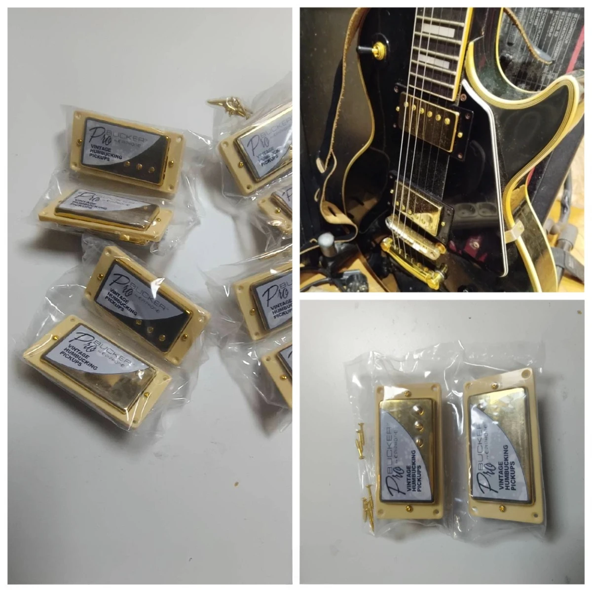 Vintage Standard Pickup Pro Bucker Alnico Humbucker Pickups for Electric Guitar Neck : 7.5K 50mm Bridge : 8.4K 52mm
Vintage Standard Pickup Pro Bucker Alnico Humbucker Pickups for Electric Guitar Neck : 7.5K 50mm Bridge : 8.4K 52mm